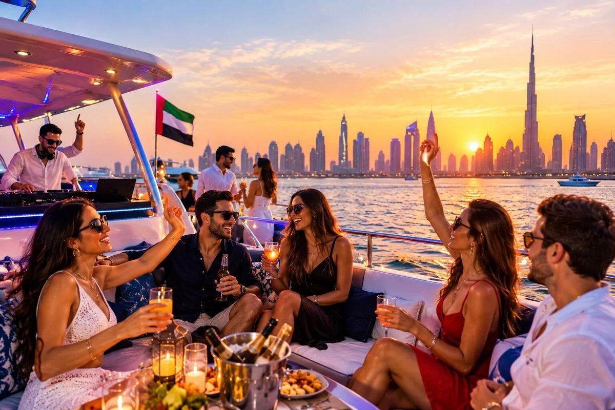 Idee per feste in barca a Dubai: rendi indimenticabile la tua esperienza in barca con GUGU.